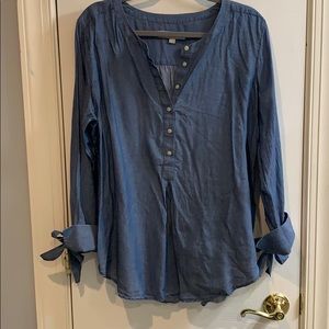LOFT chambray blouse